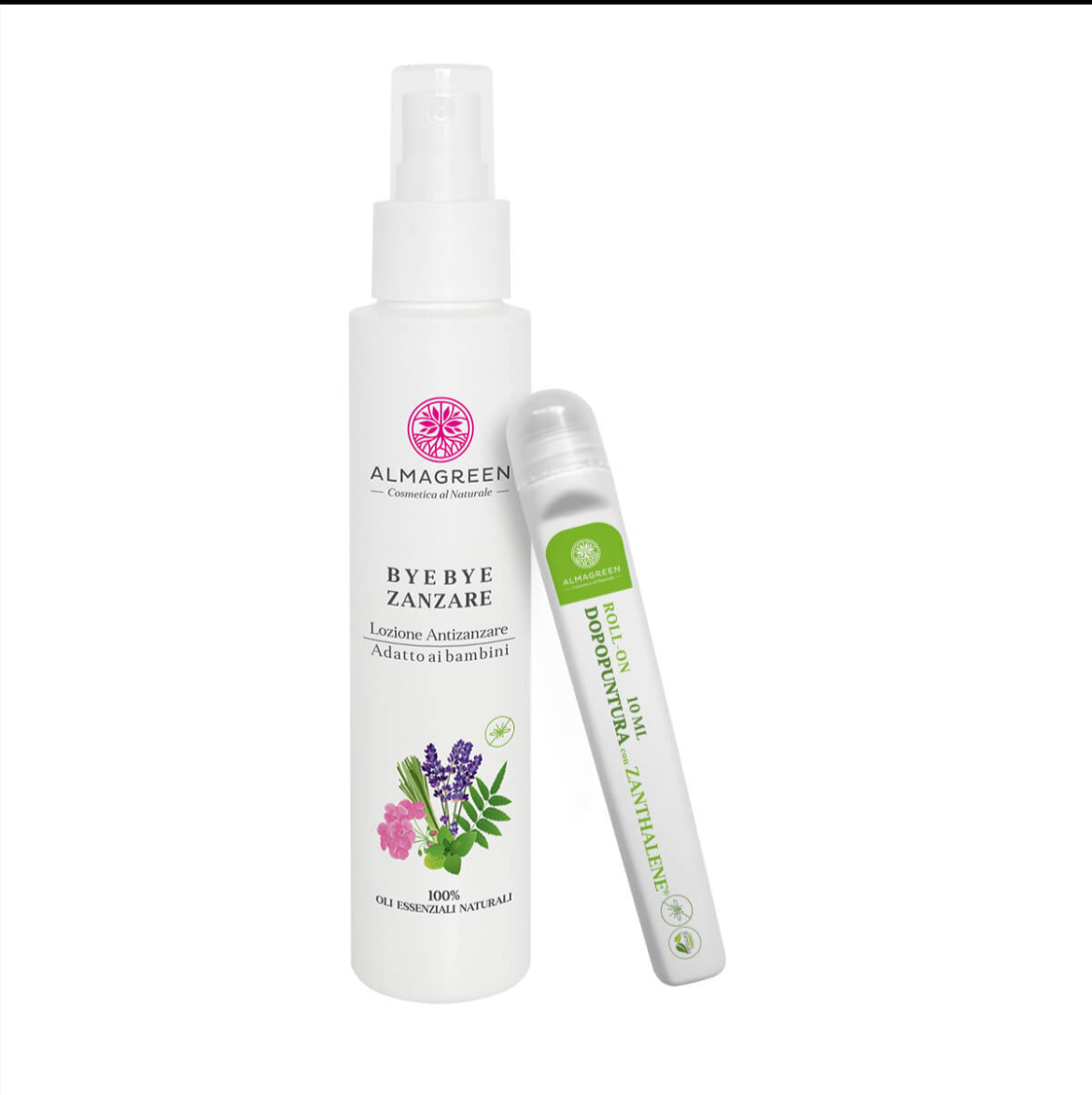 Almagreen KIT LOZIONE E ROLL-ON BIO – BYE BYE ZANZARE