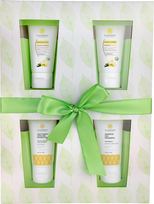 Almagreen -  CONFEZIONE REGALO: KIT CORPO E CAPELLI “VANIGLIA”