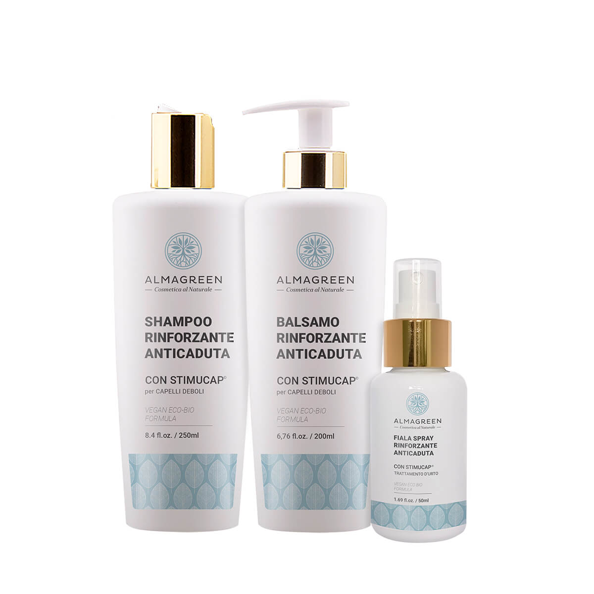 Almagreen - KIT SHAMPOO CONDITIONER AND STRENGTHENING ANTI-HAIR LOSS VIALS WITH STIMUCAP®