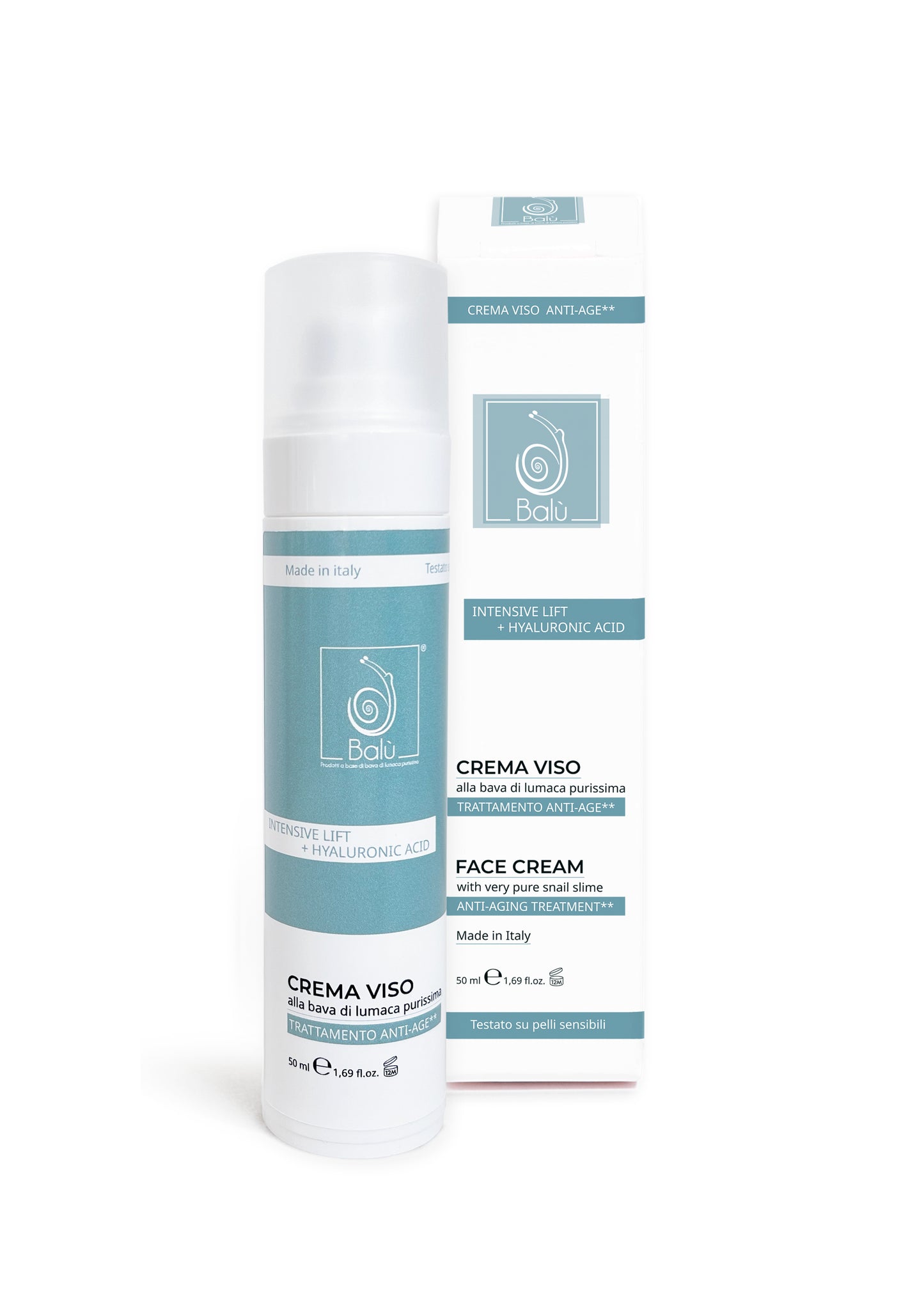 Balù Cosmetics - INTENSIVE LIFT+ FACE CREAM WITH PURE SNAIL SLIME AND HYALURONIC ACID