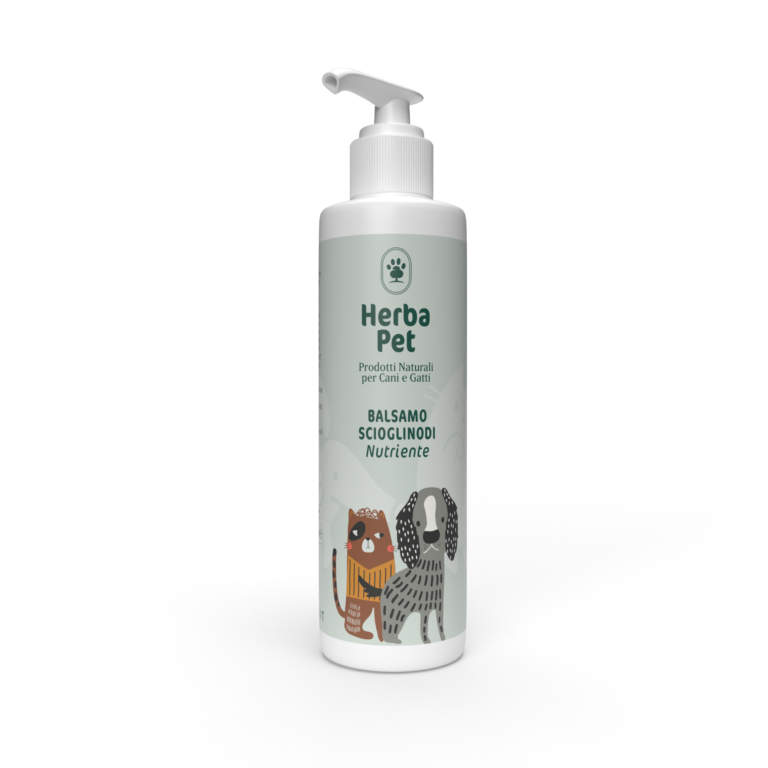 Bioteko Cosmetica - HerbaPet: Cosmetici per Cani e Gatti Balsamo scioglinodi nutriente Argan, Aloe e Proteine Vegetali 200ml