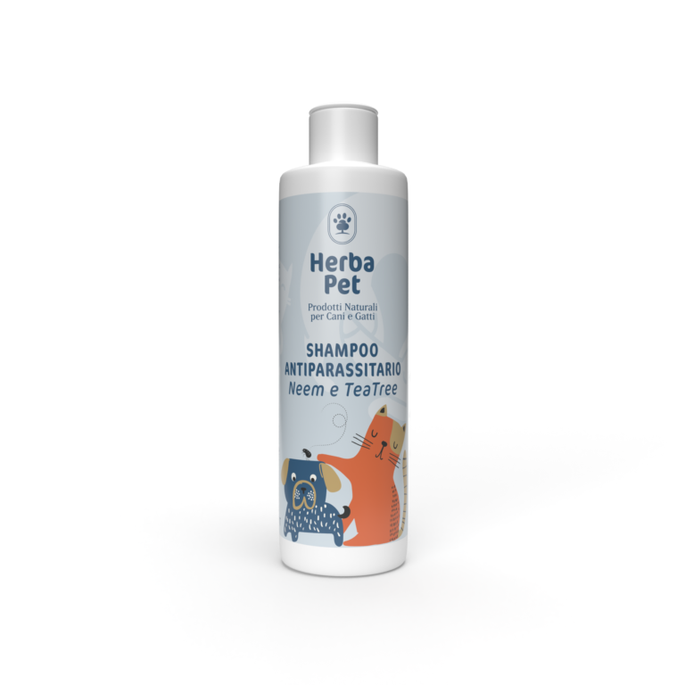 Bioteko Cosmetica - HerbaPet: Cosmetici per Cani e Gatti Shampoo Antiparassitario Neem e Tea Tree 200ml