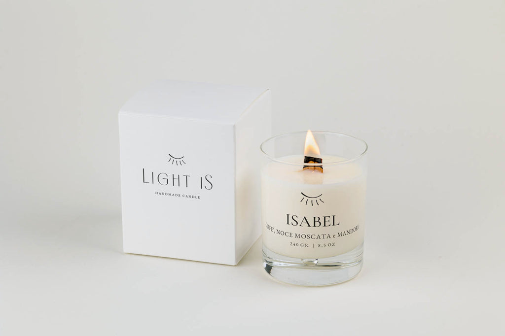 Light iS - Handmade Candle - ISABEL – Caffè, Noce Moscata e Mandorla