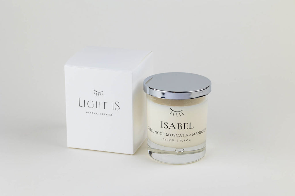 Light iS - Handmade Candle - ISABEL – Caffè, Noce Moscata e Mandorla