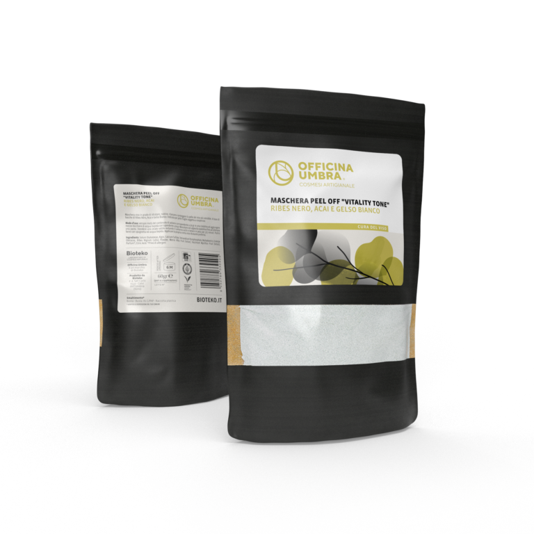 Bioteko Cosmetica - Peel Off Mask “Vitality Tone Blackcurrant, Acai - mulberry + Spatula 60gr (equal to 2 applications)