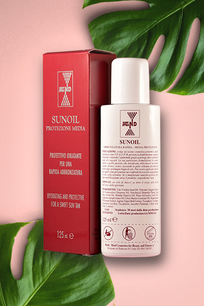 Body Mind Cosmetics - SUNOIL WITH PRESERVATIVES AND NATURAL ACTIVE INGREDIENTS Tanning Oil, Medium Protection, SPF 15 - ML 125