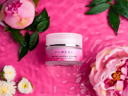 Fymora Skincare - Crema viso idratante Peonia Glow
