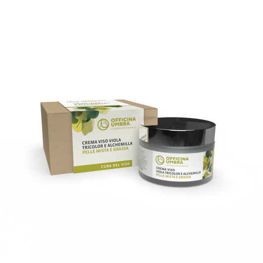 Bioteko Cosmetica - Crema viso Viola Tricolor e Alchemilla pelle Mista e Grassa 50ml